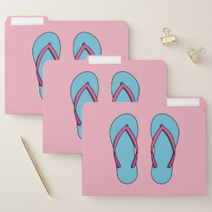 Beach Flip Flops File Folder