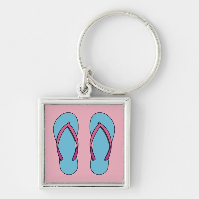 Beach Flip Flops Keychain (Front)