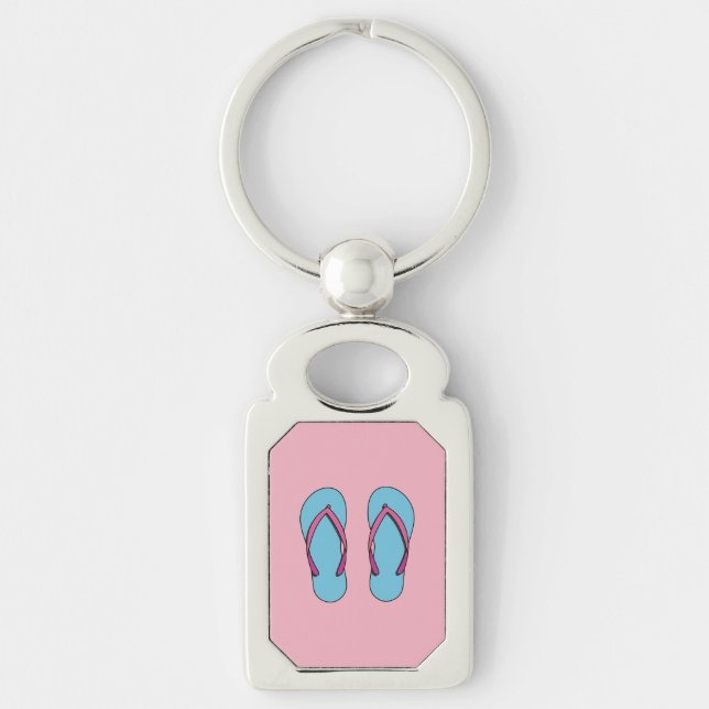 Beach Flip Flops Keychain (Front)