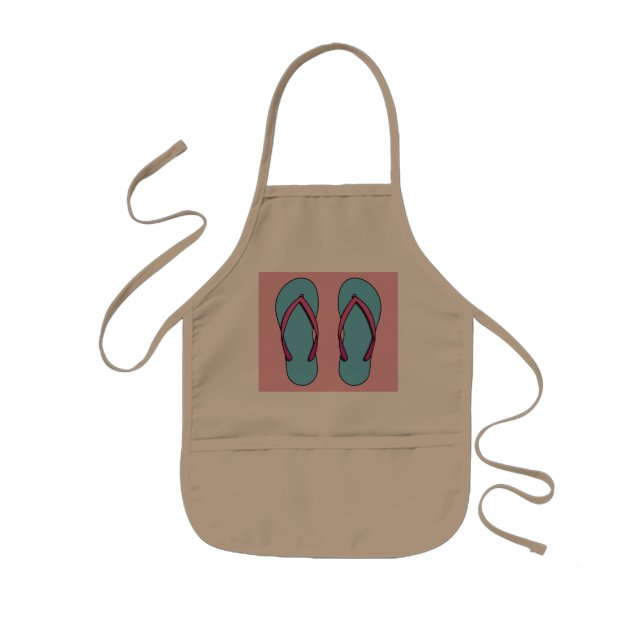 Beach Flip Flops Kids' Apron (Front)