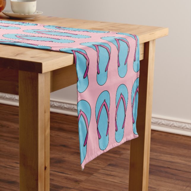 Beach Flip Flops Medium Table Runner (In Situ)