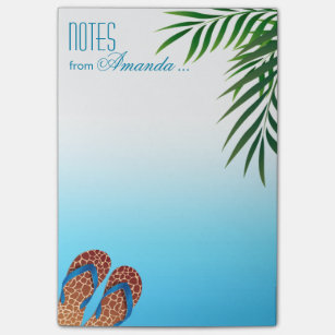 Beach Flip Flops Personalized Post-it Notes