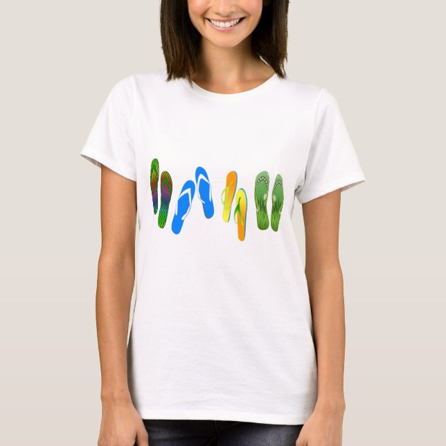 Beach Flip Flops T-Shirt (Front)