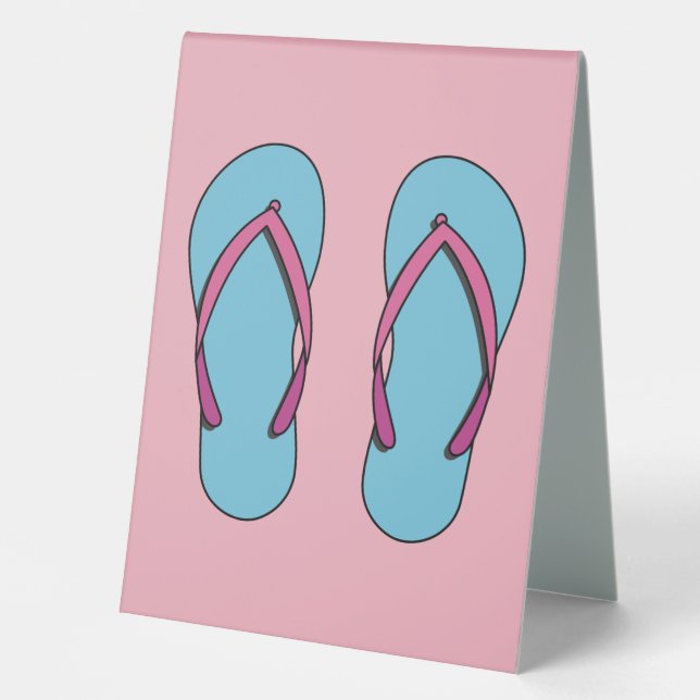 Beach Flip Flops Table Tent (Front)