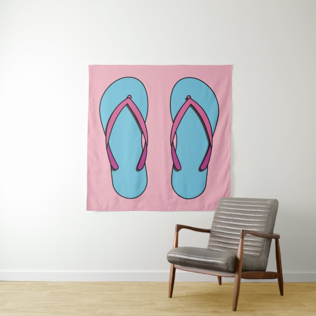 Beach Flip Flops Tapestry (In Situ)