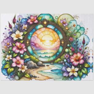 Beach flower Portal Tissue Paper