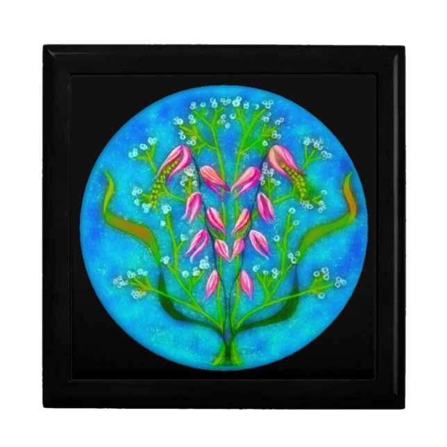 Beach Flowers Acrylic Painting Gift Box (Front)