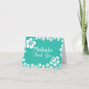 Beach Flowers Wedding Thank You Cards