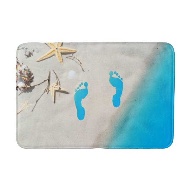 Beach footprint bath mat (Front)