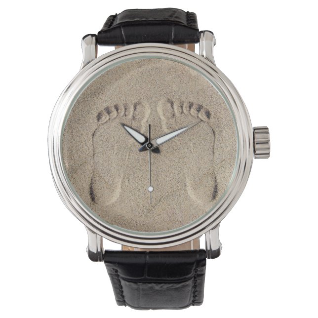 Beach Footprints in Sand Watch (Front)