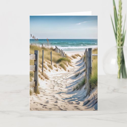 Beach Footprints Sympathy Card