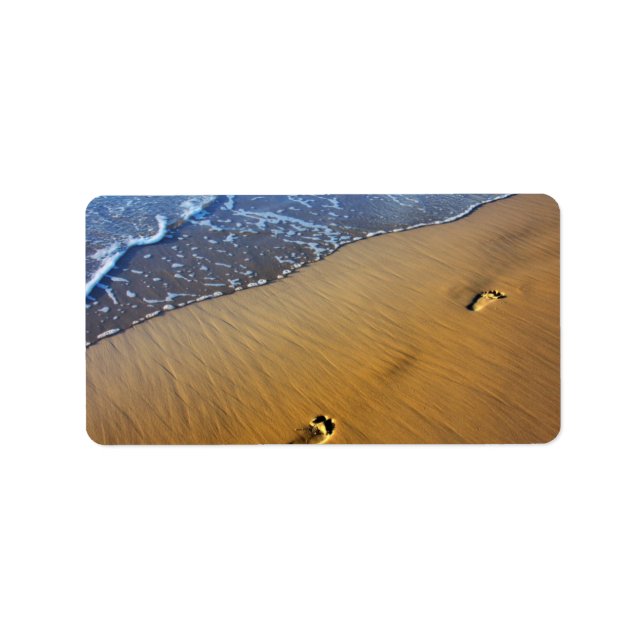 Beach Footsteps Address Label (Front)