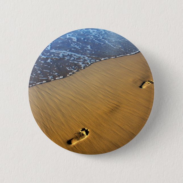 Beach Footsteps Button (Front)