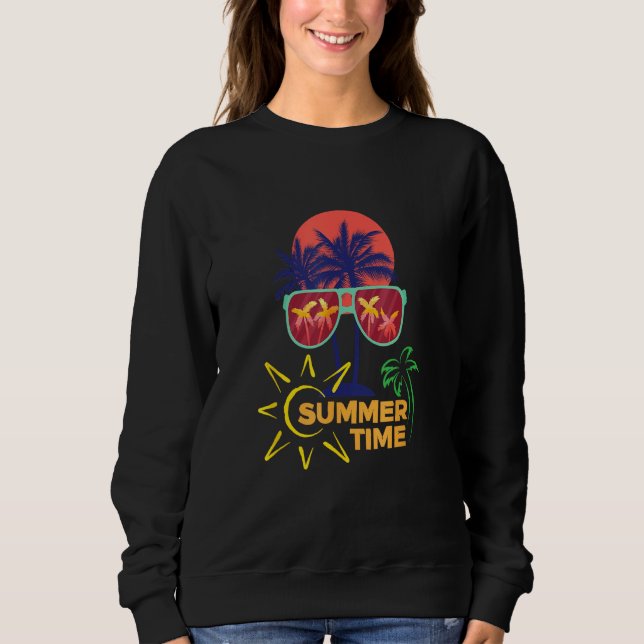 Beach for Women Hawaiian GraphicSunshine Summer Va Sweatshirt (Front)