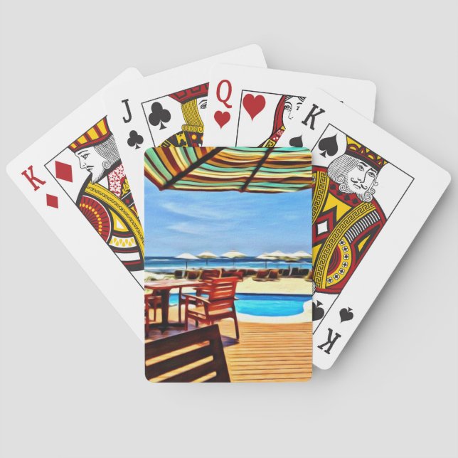 Beach Front  - Classic Playing Cards (Back)
