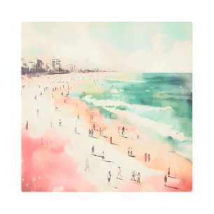 beach front metal print