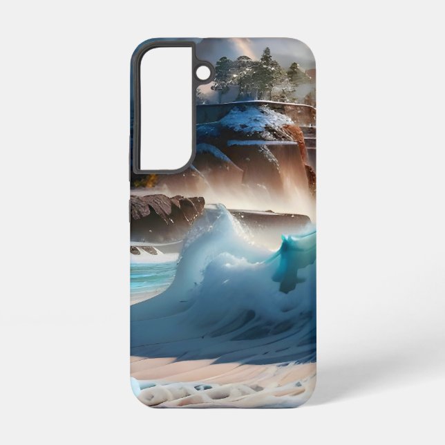Beach Front Ocean Waves Landscape 1 Samsung Galaxy Case (Back)