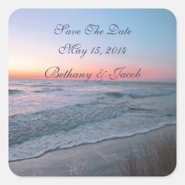 Beach Front View Envelope Seals / Stickers (Front)