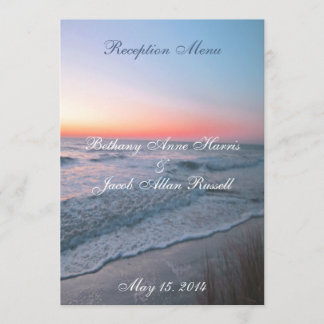 Beach Front View Menu 5x7