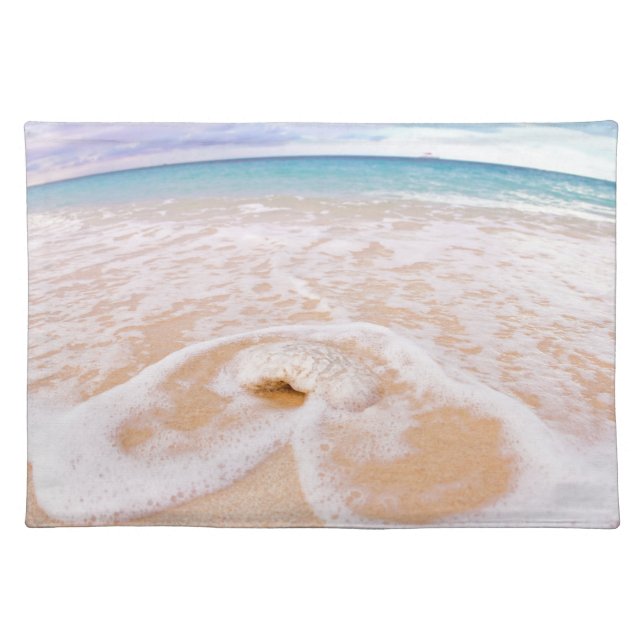 Beach Front With Seashell Cayman Islands Placemat (Front)