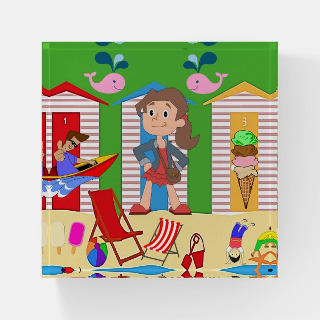 Beach Fun Paperweight (Front)