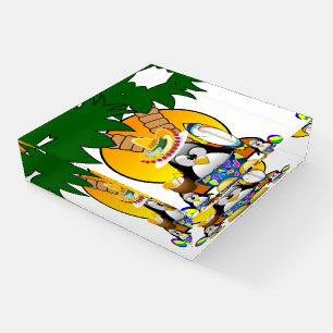 Beach Fun Penguin Surfer Paperweight