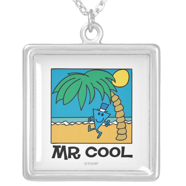 Beach Fun With Mr. Cool Silver Plated Necklace (Front)