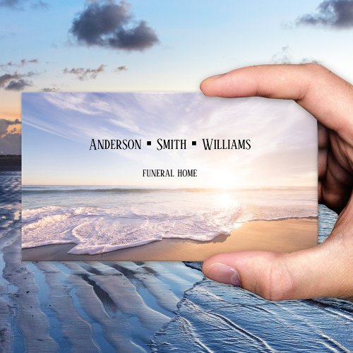 Beach Funeral Cremation Services Business Card