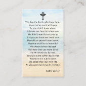 Beach Funeral Memorial Prayer Photo Card | Zazzle