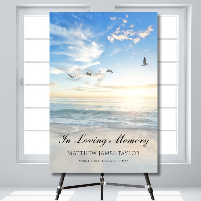Beach Funeral Memorial Sign (Creator Uploaded)