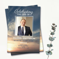 Beach Funeral Service Program Celebration of Life