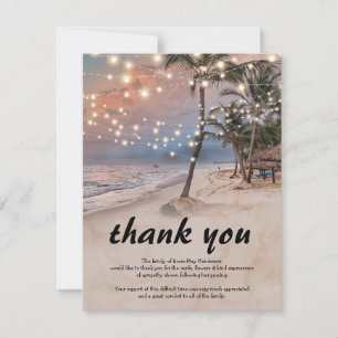 Beach Funeral Thank You Note Card