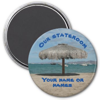 Beach Funny Cruise Ship Stateroom Door Marker Magnet by alinaspencil at Zazzle