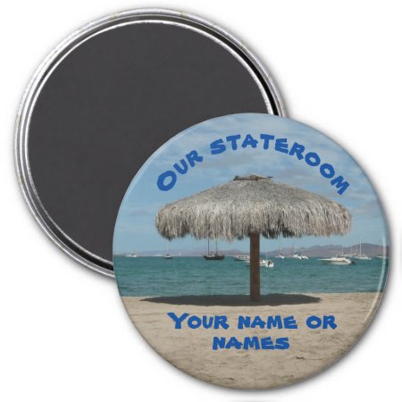 Beach Funny Cruise Ship Stateroom Door Marker Magnet