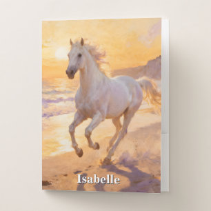 Beach Gallop at Sunrise Pocket Folder