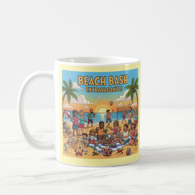 Beach Gathering Coffee Mug (Left)