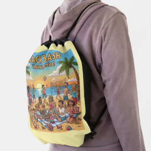 Beach Gathering Drawstring Bag
