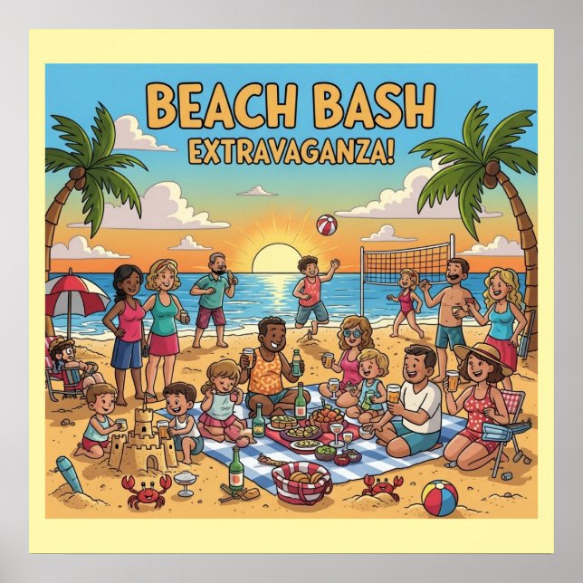 Beach Gathering Poster (Front)