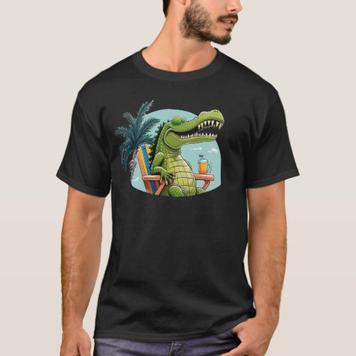 Beach Gator lounging on the beach  T_Shirt