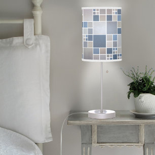 Beach Geometric Mosaic Watercolor Pattern Lamp