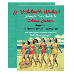 Beach Getaway Birthday or Bachelorette Destination Card