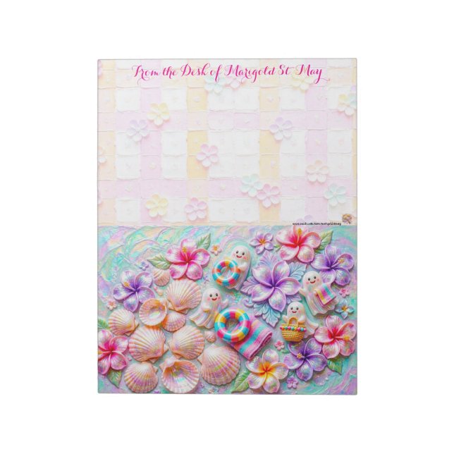 Beach Ghosts Summerween Notepad (Rotated)