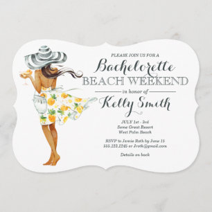 Beach Girl Bachelorette Party Invitation