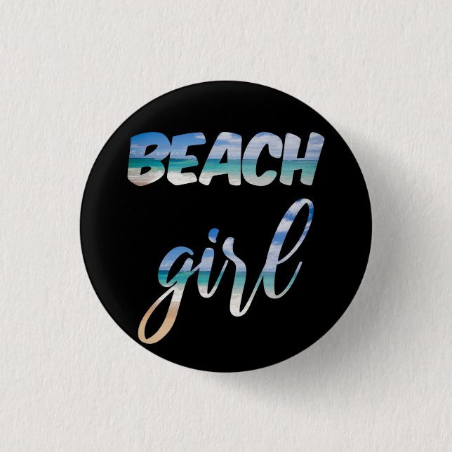 Beach Girl Button (Front)