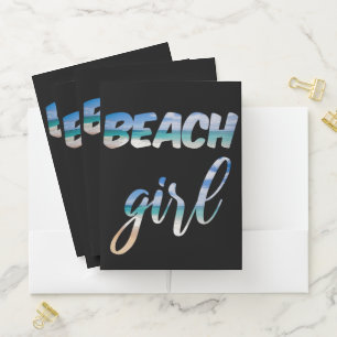 Beach Girl Pocket Folder