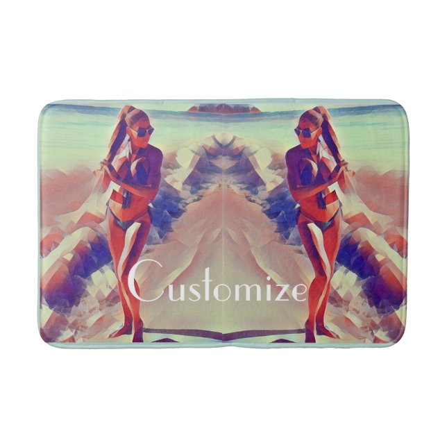 Beach Girl Thunder_Cove  Bath Mat (Front)