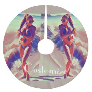 Beach Girl Thunder_Cove Brushed Polyester Tree Skirt