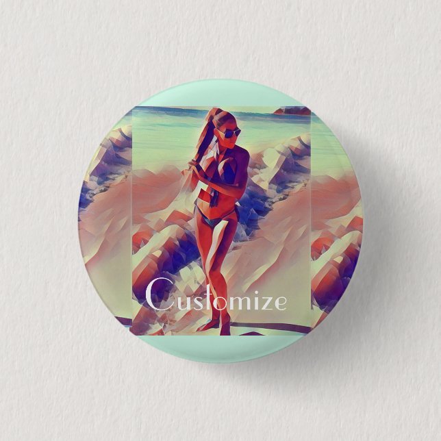 Beach Girl Thunder_Cove Button (Front)