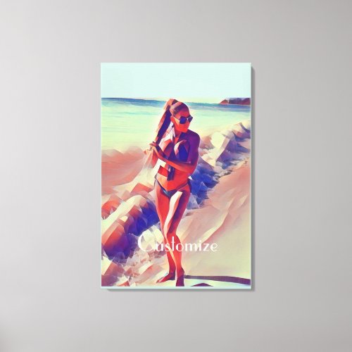 Beach Girl Thunder_Cove Canvas Print