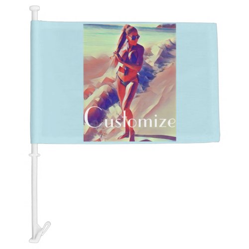 Beach Girl Thunder_Cove  Car Flag